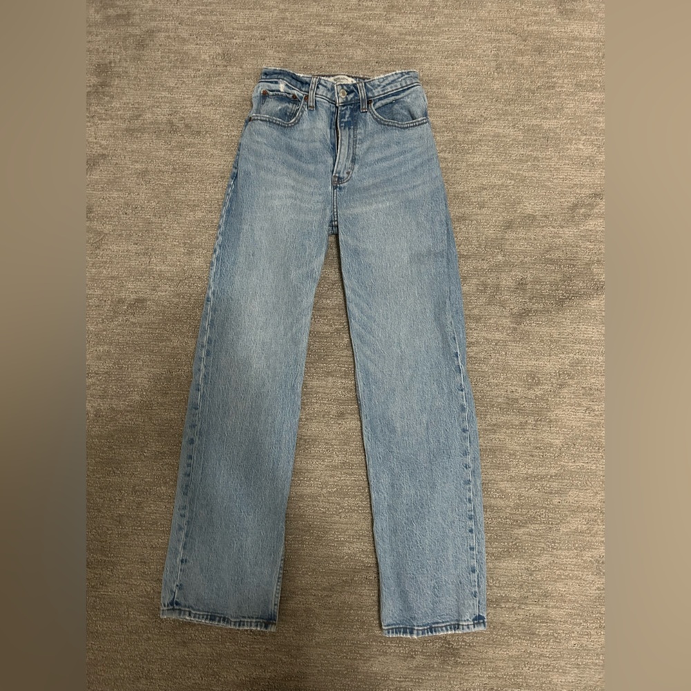 Abercrombie & Fitch Women's High Rise Jeans - Light Blue
